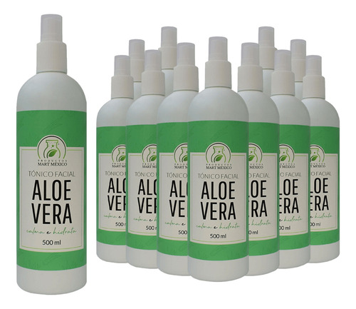 Tónico De Aloe Vera Hidratante Facial (500ml) 12 Pack Momento De Aplicación Día/noche Tipo De Piel Todo Tipo De Piel