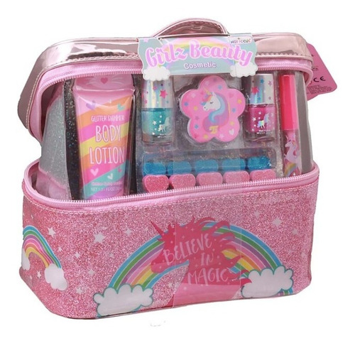 Imagen 2 de 3 de Set De Maquillaje Neceser Arcoiris