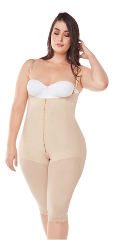 Faja Colombiana Pierna Capri Beige Bodyflex - 5028r