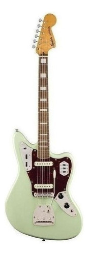 Guitarra elétrica Squier by Fender Classic Vibe '70s Jaguar de  choupo surf green poliuretano brilhante com diapasão de louro indiano