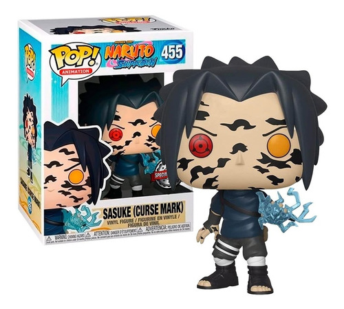 Boneco Funko Sasuke Curse Mark 455 Edição Especial Naruto