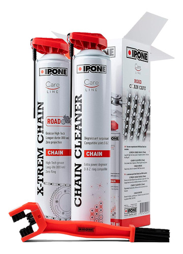 Kit Limpieza Y Lubricante Para Cadena De Moto Road Ipone 