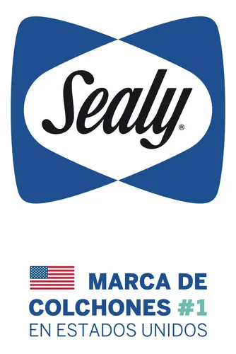Sommier Y Colchón 1 Plaza Y Media (90x190) Sealy Rainbow