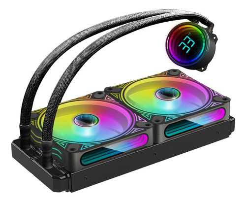 T 240mm Negro Argb Cpu Liquida Refrigeracion Por Agua Con 4