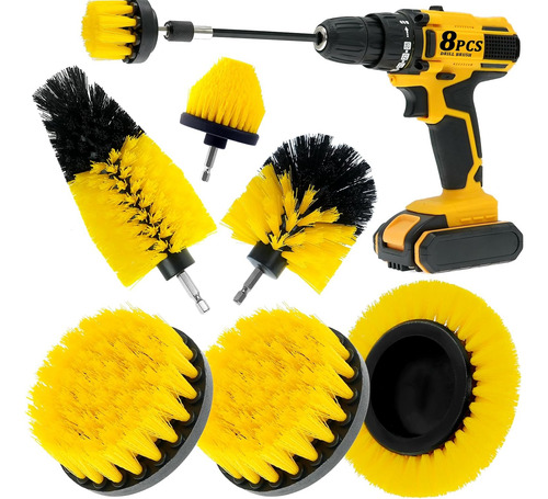 Juego De 8 Accesorios Para Brochas De Taladro, Kit De Brocha
