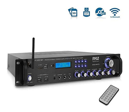 Preamplificador Bluetooth Multicanal Pyle-home P3001bt