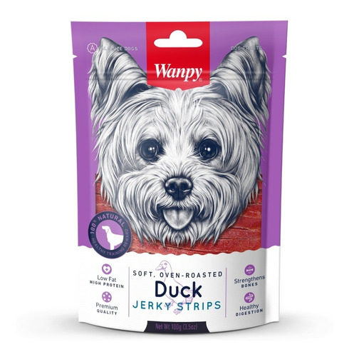 Wanpy Soft Duck Jerky Strips 100 Grs - Snack Para Perros
