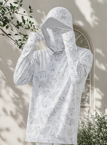 Protección Solar De Los Hombres Sudadera Con Capucha Camisa