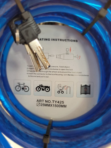 Imagen 5 de 10 de Linga De Cable De Acero Tonyon Para Moto - Viñolo