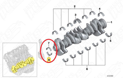 Imagem 4 de 5 de Bmw 428i 2.0 Sport Turbo 14-17 Original Bronzina Biela Std