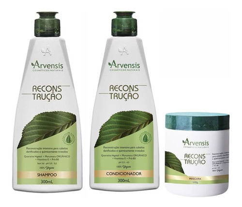 Reconstrução Shampoo Condicionador Mascara 500g Arvensis