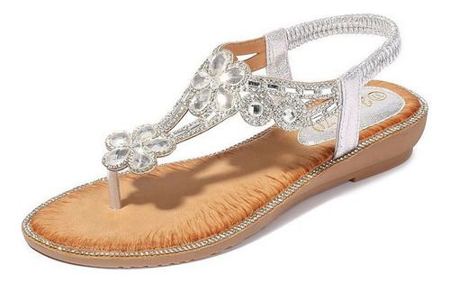 Sandalias Confort Dama Sandalias Strass Hechas A Mano 8260