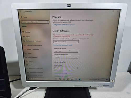 Monitor Hp Compact Le1711 Gris (Usado)