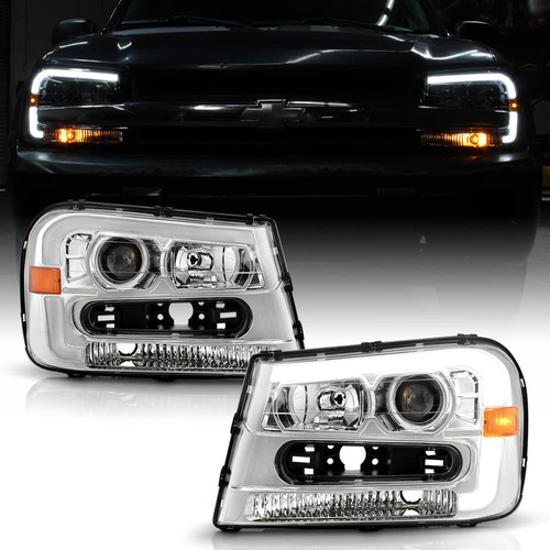 Para Chevy Trailblazer Rejilla Ancho Completo Led Cromado