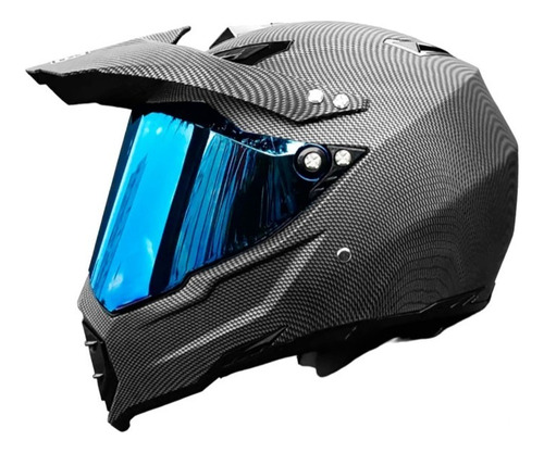 Casco Moto Ces Cross Gris Mate Iridium L