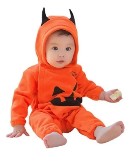 Disfraz Body De Bebé Con Estampado De Calabaza De Halloween