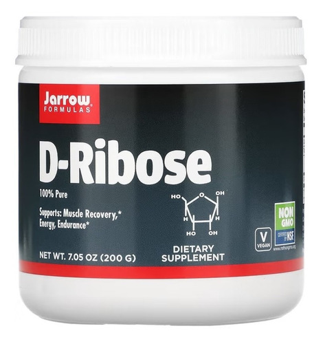 Jarrow Formulas, D - Ribosa En Polvo Este Mejora Los Niveles De Energía Celular, Promueve La Recuperación Muscular Y, Por Lo Tanto, Muscle Edge, Contiene 200 Gramos