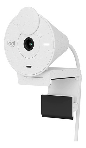 Webcam Camara Logitech Brio 300 Full Hd Con Microfono Integrado 960-001440 Color Blanco Crudo 
