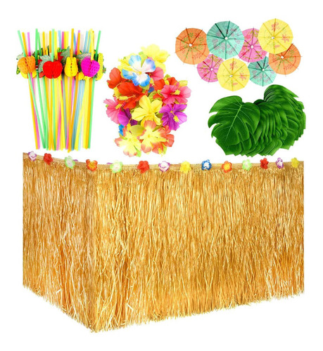 Imagem 1 de 8 de 1 Conjunto De Saia De Mesa De Festa Havaiana Conjunto De Sai