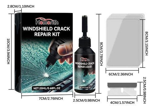 Kit Líquido Para Reparo De Pára-brisa Dianteiro E Automotive