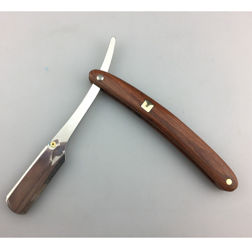 Lâminas De Barbear Chic Straight Barber Steel Com Alça De Ma