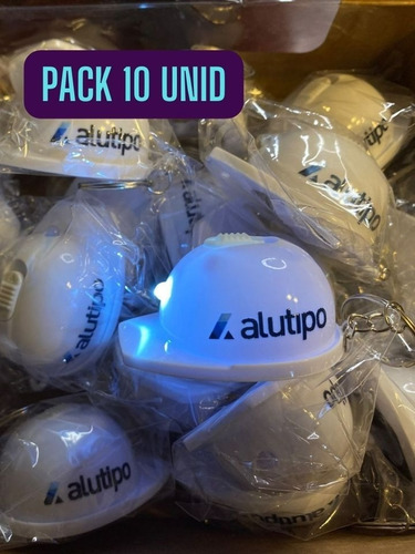 Pack 10 Unid Llavero Casco Con Logo Personalizado