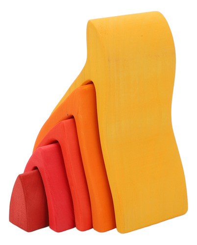 Apilador De Madera Con Forma De Llama, 5 Unidades, Juguetes