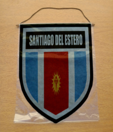 Banderin Shield 40 Cm Bandera De Santiago Del Estero Mod02