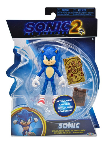 Sonic The Hedgehog 2 Sonic Con Mapa 9cm Jakks Pacific