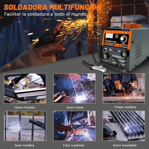 Soldadora Inversora Portatil Mma/mig/tig 3 En 1 Inverter
