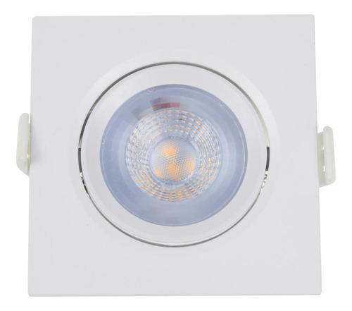 Spot De Embutir Quadrado Led 9w Luz Amarela Inspire 127/220V