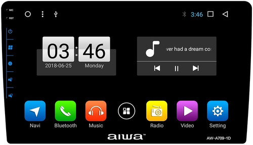 Auto Radio Android Aiwa Hd 9 Pulgadas 1 Din 2gb+32gb Bt Wifi