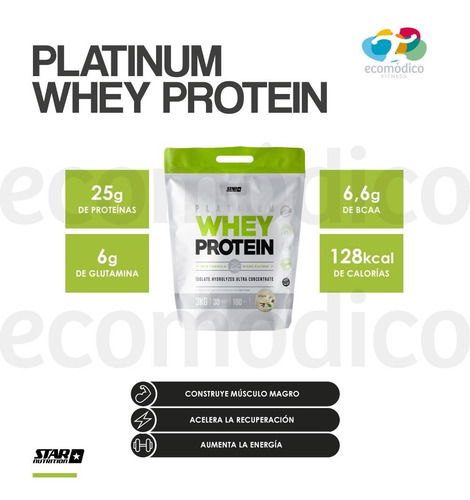 Whey Protein 3 Kg Star Nutrition + Creatina 300 Gr