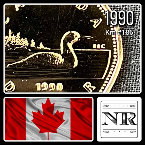 Canadá - 1 Dolar - Año 1990 - Km #186 - Loon