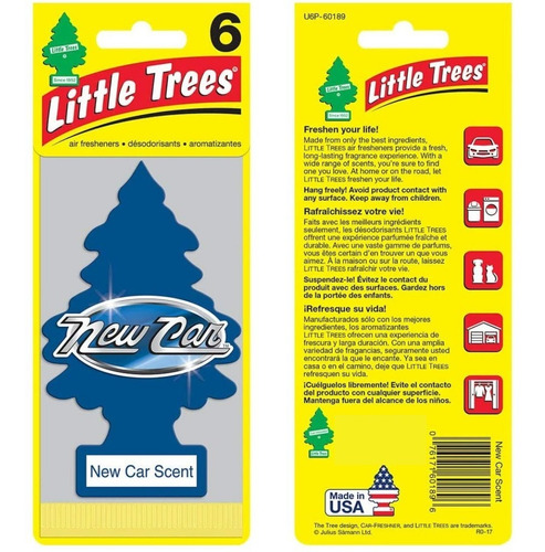 Pack C/6 Little Trees Aromatizador Carro Ambientes Original