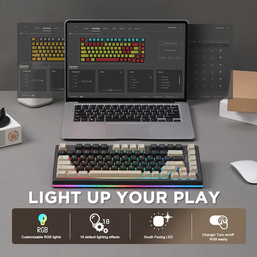 Yunzii Yz75 75% Hot Swappable Wireless Gaming Mechanical ...