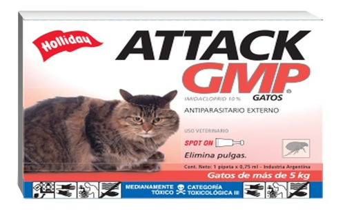 Attack Gatos Pipeta Control Pulgas Garrapatas 0.75ml