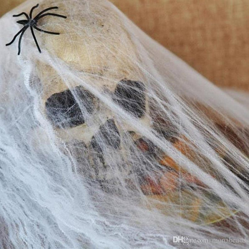 Imagem 3 de 4 de Kit Com 12 Teia De Aranha Decoração Halloween Homem Aranha