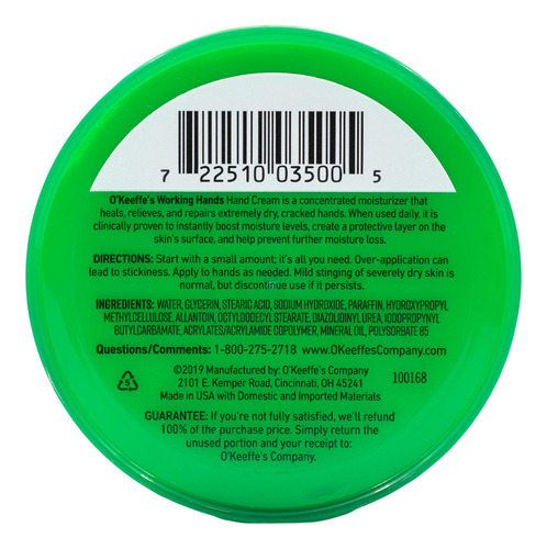 Crema De Manos O'keeffe's Working Hands 100 Ml (paquete 2) P