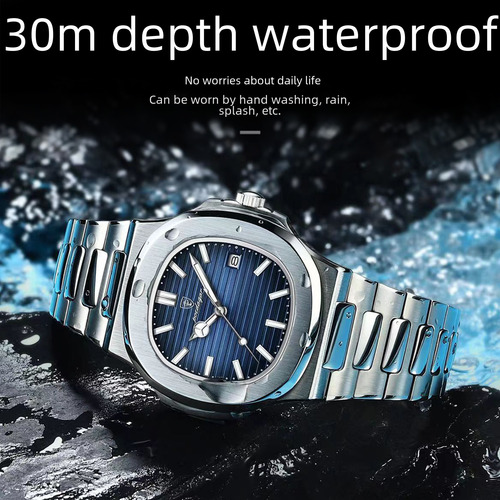 Reloj De Cuarzo Impermeable Poedagar 613 Para Hombre