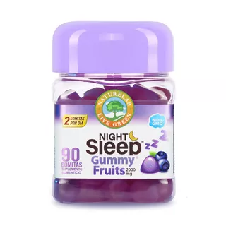 Night Sleep Gummy Fruits, Naturelab 90 Gomitas Sabor Blueberry