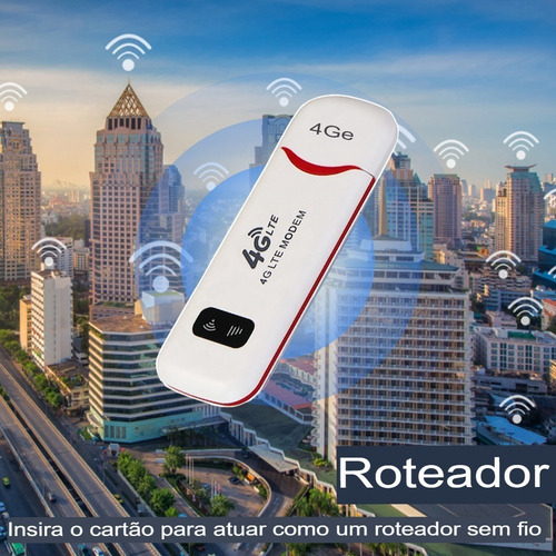 Módem 4g Lte Wi-fi Hotspot Router Usb Dongle 150 Mbps Blanco