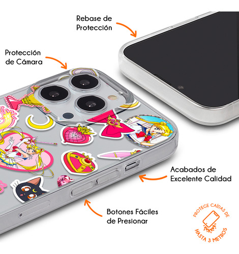 Funda Para Vivo Sailor Moon Serena Anime Stickers