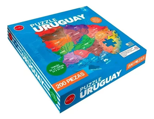 Puzzle Mapa De Uruguay Royal 200 Piezas Mas De 5 Años