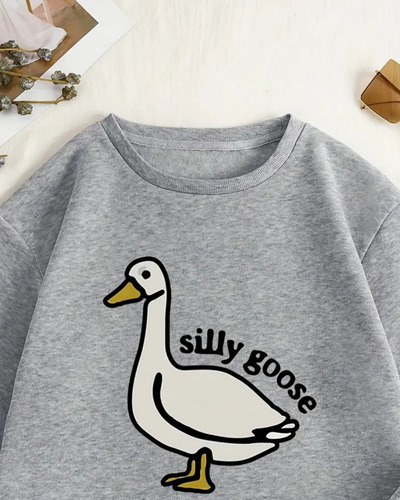 Polera Mujer Otoño Invierno Estampado Suéter Cuello Redondo