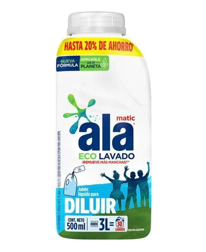 Jabón Líquido Ala Matic Para Diluir Botella 500ml