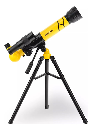 Telescopio De Juguete Simil Astronómico Con Trípode Color Color Amarillo