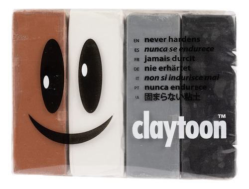Claytoon - Juego De Arcilla Para Modelar De 1 Libra (cuatro.
