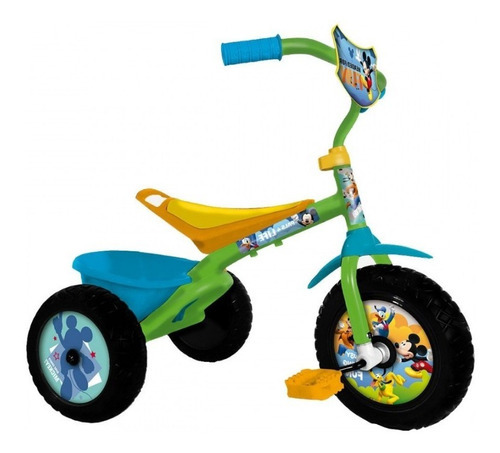 Triciclo Infantil Unibike Mid De Metal Con Canasto Color Mickey