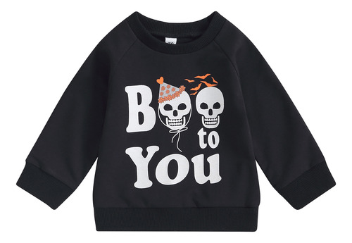 Sudaderas De Manga Larga Para Bebés Con Letras De Calavera P